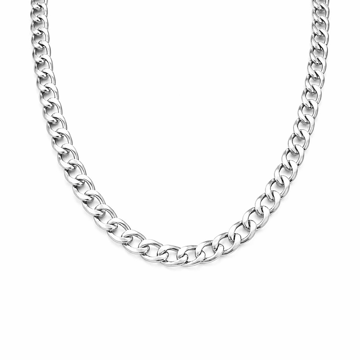 Cadena Cubana Hombre 7mm Acero Inoxidable   1