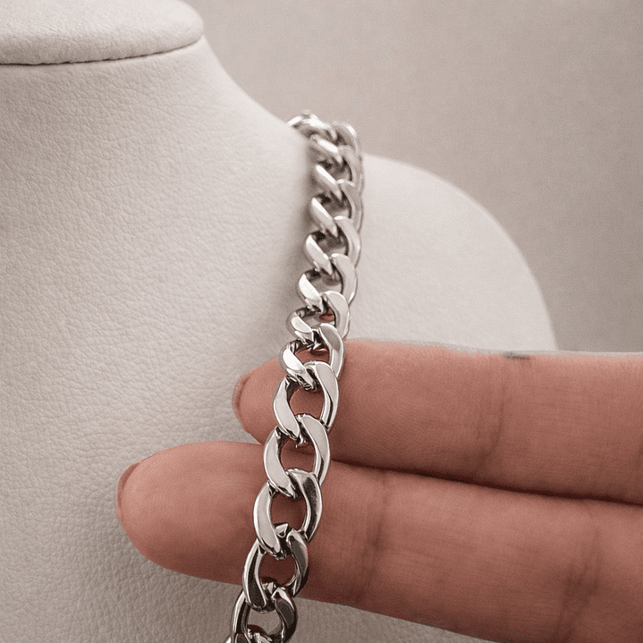 Cadena Cubana Hombre 7mm Acero Inoxidable   2