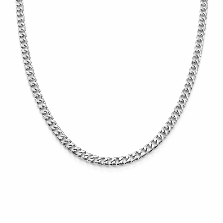 Cadena Cubana Hombre 5mm Acero Inoxidable   1