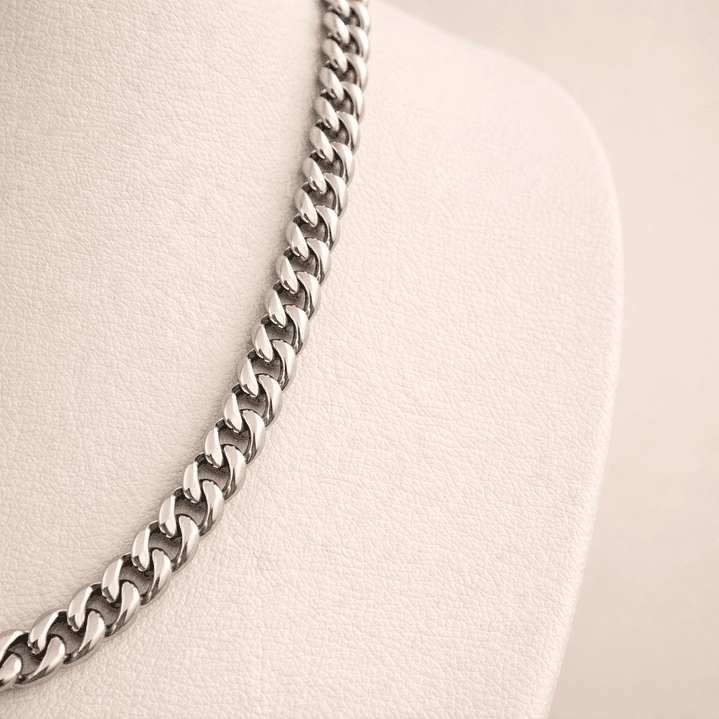 Cadena Cubana Hombre 5mm Acero Inoxidable   3