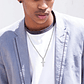 Collar Hombre Cruz Circón Elegante Acero Inoxidable  - Miniatura 3