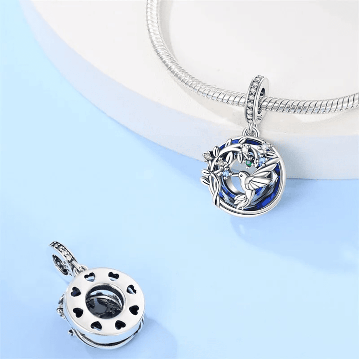 Charm Dije Colibrí Plata Ley 925  2