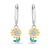 Aros Argolla Girasol Plata Ley 925  
