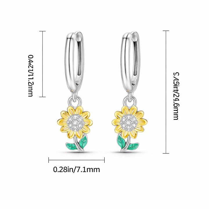 Aros Argolla Girasol Plata Ley 925   3