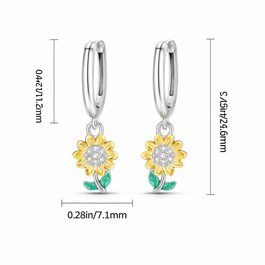 Aros Argolla Girasol Plata Ley 925   3