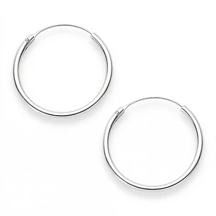 Aros Argolla de Plata 925 Lisa 18 mm 