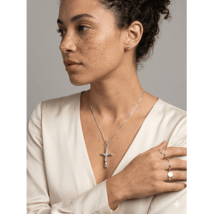 Collar Crucifijo Jesús Cruz en Plata 925 