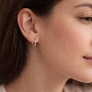 Aros Argolla Lisa 16mm Plata Ley 925  