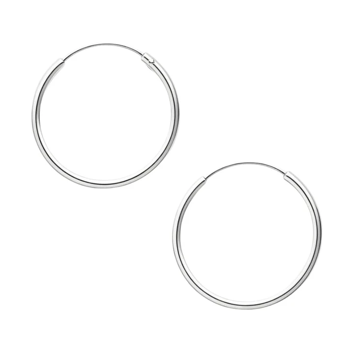 Aros Argolla Lisa 20mm Plata Ley 925   1