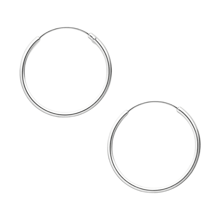 Aros Argolla Lisa 20mm Plata Ley 925   1