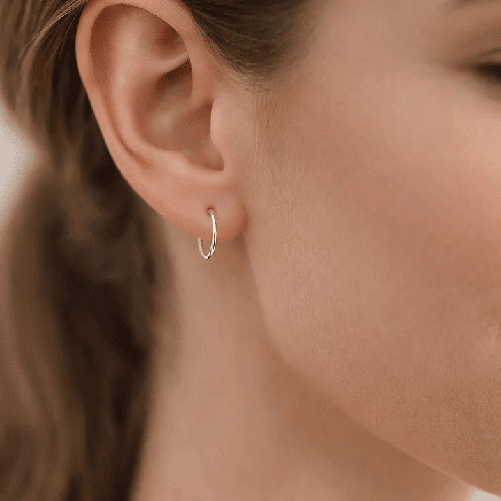 Aros Argolla Lisa 20mm Plata Ley 925   2