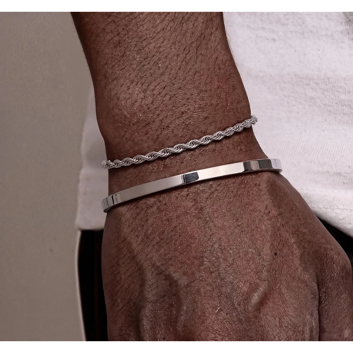 Pack 2 Pulsera Hombre Turbillon + Esclava Acero Inoxidable 2