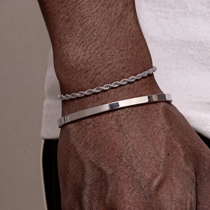 Pack 2 Pulsera Hombre Turbillon + Esclava Acero Inoxidable 2