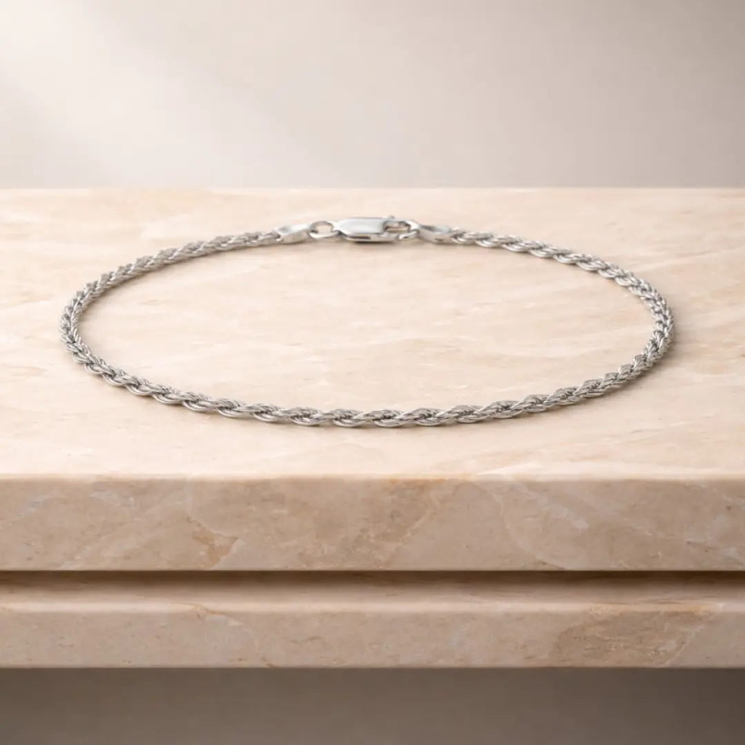 Pulsera Hombre Turbillon 3mm Plata 925 3