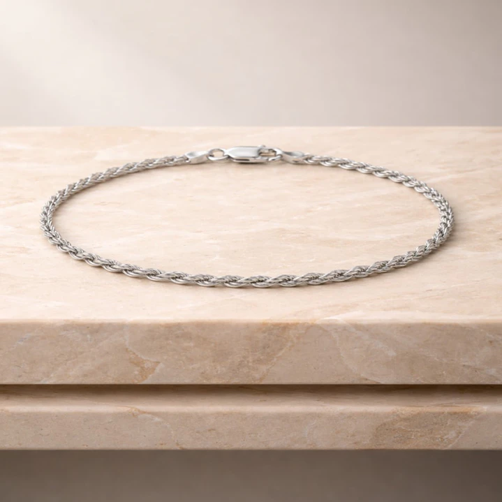 Pulsera Hombre Turbillon 3mm Plata 925 3