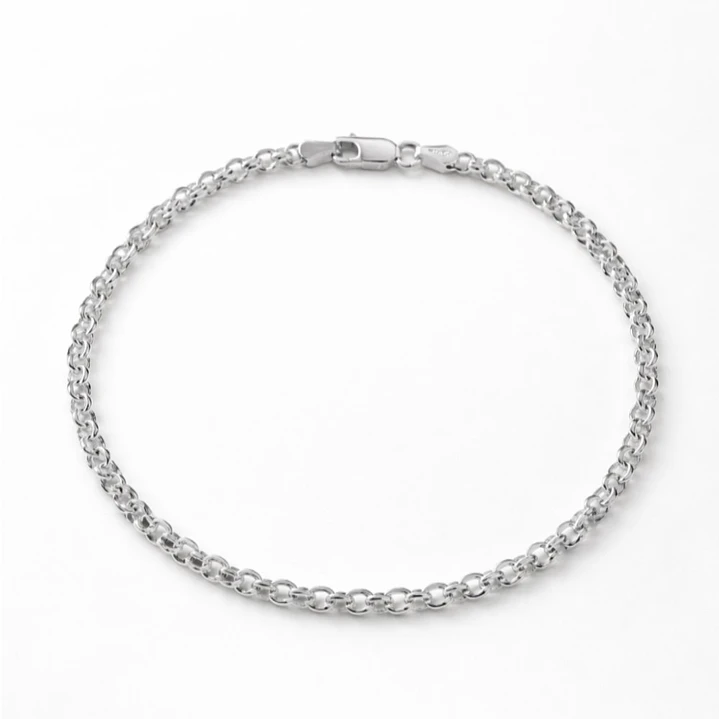 Pulsera Hombre Rolo 3mm Plata 925 1