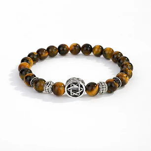 Pulsera Estrella de David Piedras Ojo de Tigre 