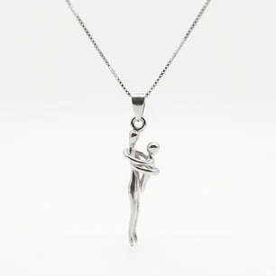 Collar Abrazo Eterno Mamá e Hijo Plata Ley 950