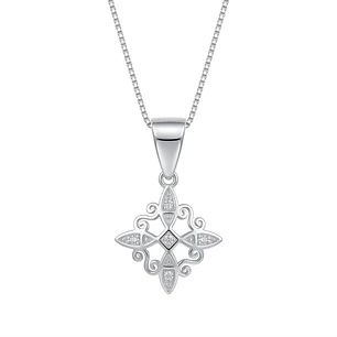 Collar Colgante Nudo De Bruja Plata Ley 925 