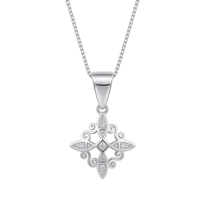 Collar Colgante Nudo De Bruja Plata Ley 925  1