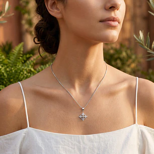 Collar Colgante Nudo De Bruja Plata Ley 925 
