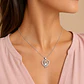Collar Corazón Pareja Gatitos Circones Plata Ley 925  - Miniatura 3