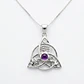 Collar Amuleto Triqueta Amatista Plata Ley 925  - Miniatura 1