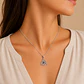 Collar Amuleto Triqueta Amatista Plata Ley 925  - Miniatura 3