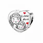 Charm Corazón Love Mom Plata 925 - Miniatura 1