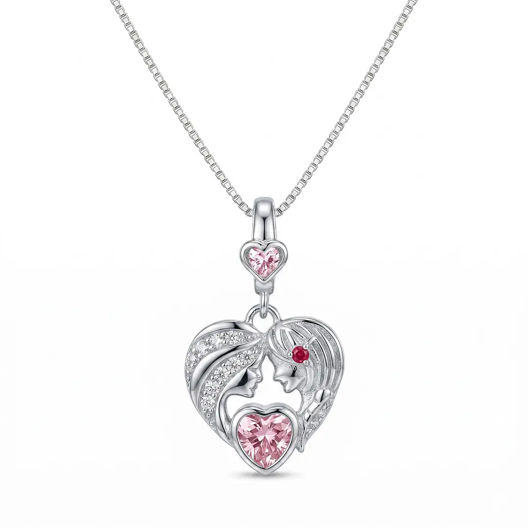 Collar Tierno Mama e Hija Plata Ley 925  1