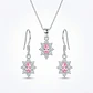 Conjunto Collar y Aros Lady Circón Plata Ley 925 - Miniatura 1