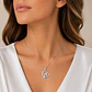 Collar Mama e hija Circón Plata Ley 925  - Miniatura 2