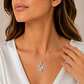 Collar Mama e hija Circón Plata Ley 925  - Miniatura 3