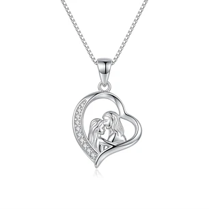 Collar Mama e hija Circón Plata Ley 925 