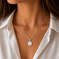 Collar Colgante Sagrado Corazón de Jesús 15 mm Plata 925 - Miniatura 2
