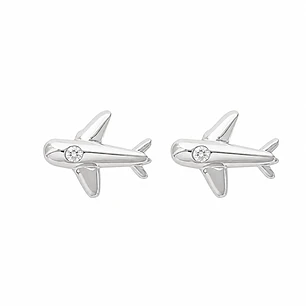 Aros Diseño de Avión en Plata 925