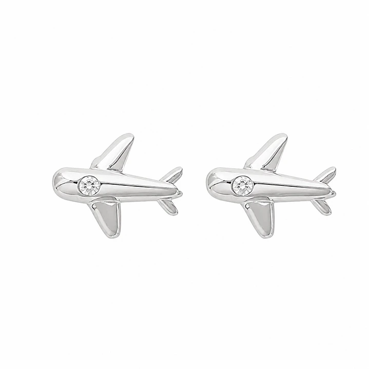 Aros Diseño de Avión en Plata 925 1