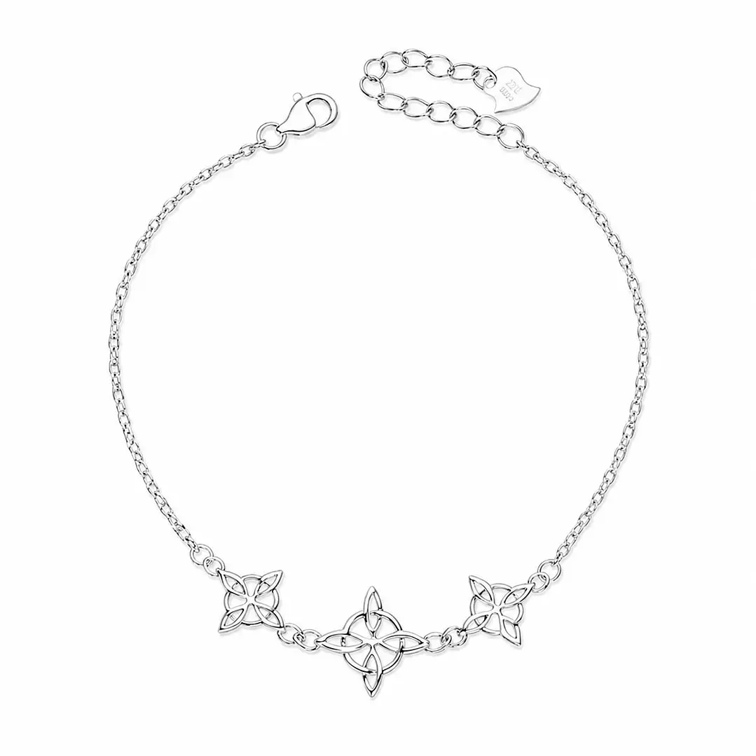 Pulsera Nudo de Bruja Plata Ley 925 1