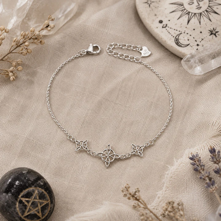 Pulsera Nudo de Bruja Plata Ley 925 3