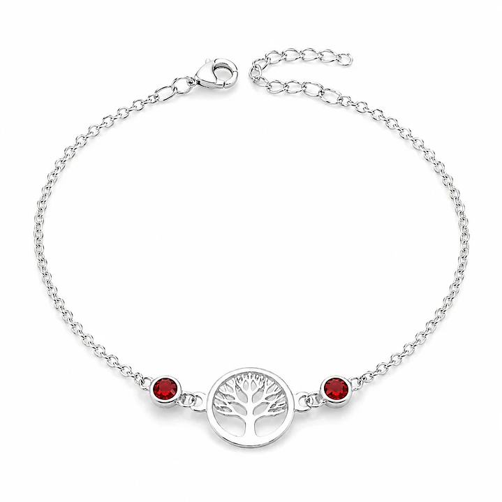 Pulsera Árbol de la Vida Cristales Plata Ley 925 1