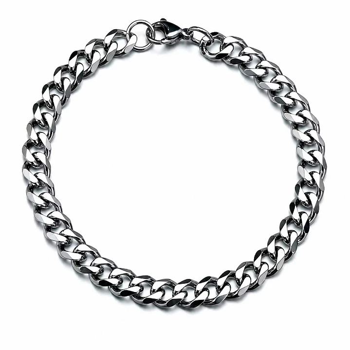 Pulsera Hombre Cubana en Acero Inoxidable 7mm 1