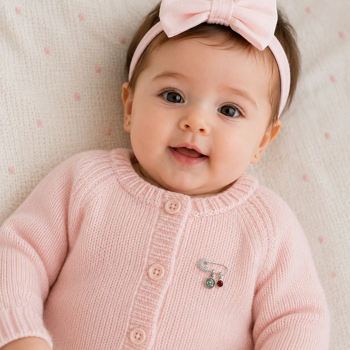 Colgante Prendedor Baby Alfiler San Benito Plata 925 2