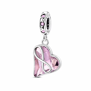 Charm Dije Corazón Infinito Love Mamá Plata 925