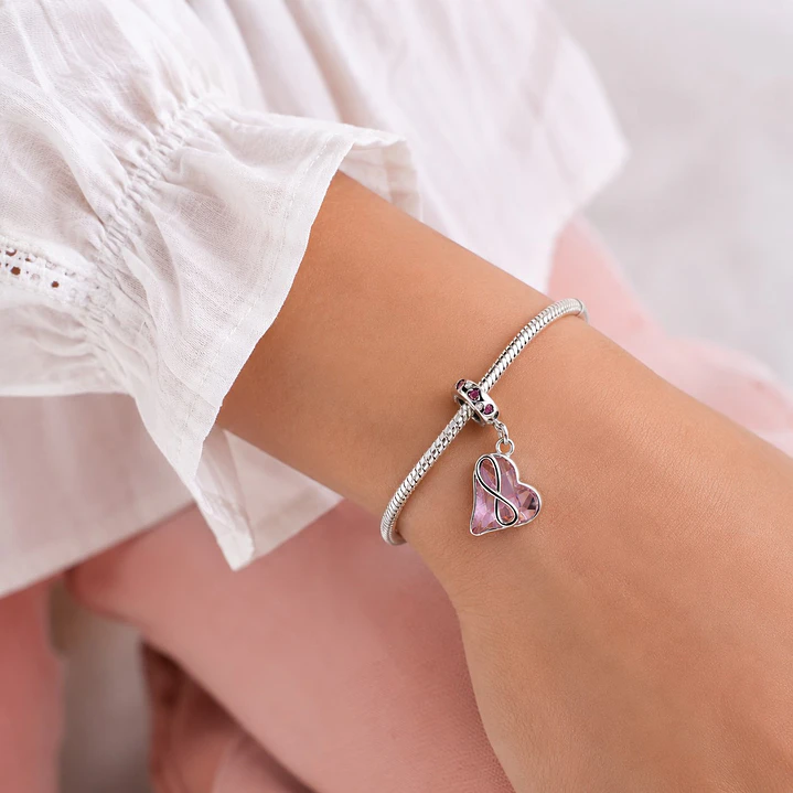Charm Dije Corazón Infinito Love Mamá Plata 925 2