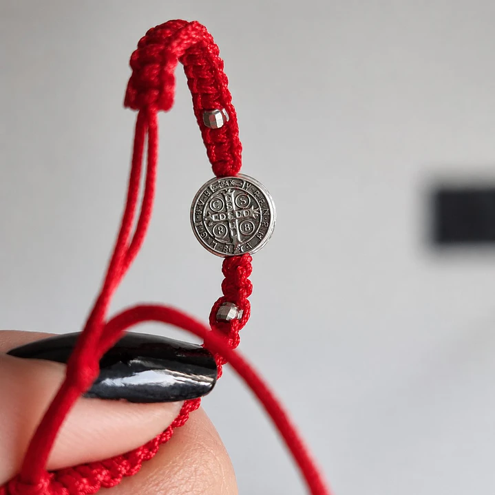 Pulsera Baby Medalla San Benito Plata 925 3