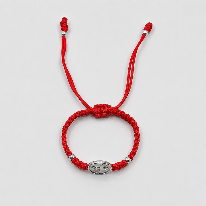 Pulsera Baby Medalla San Benito Plata 925 4