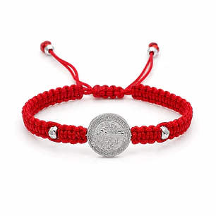 Pulsera Baby Medalla San Benito Plata 925