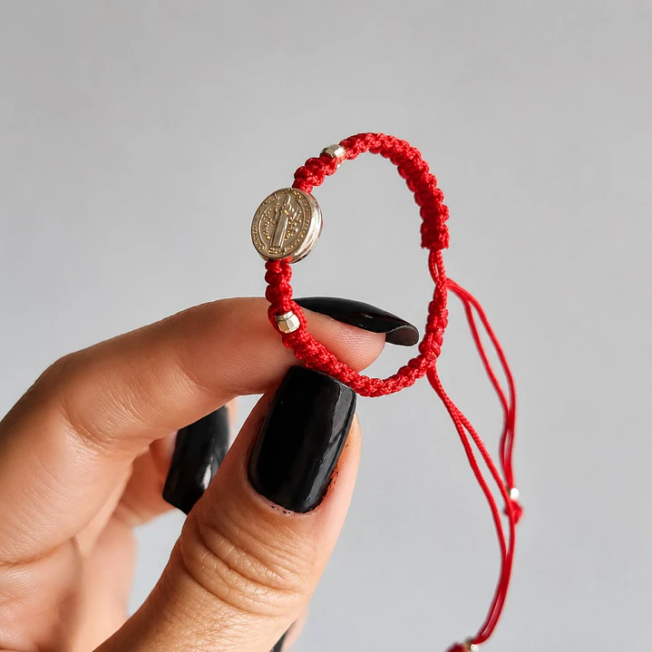 Pulsera Baby Medalla San Benito Plata 925 5