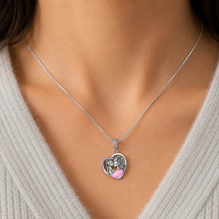 Charm Mamá con Bebé Amor Incondicional Plata 925 2