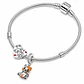 Pulsera + Charm Corazón Gatito Plata 925 - Miniatura 3